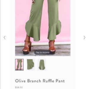 Matilda Jane Olive Branch Ruffle Pant